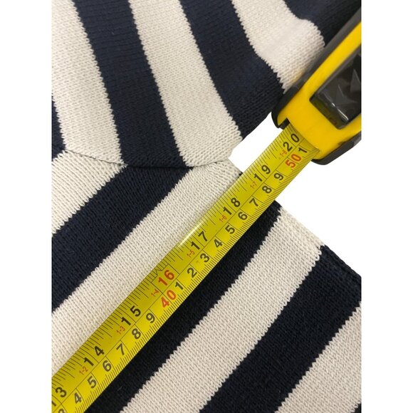 Zara Womens Cardigan Size M Navy Blue White Striped gold Button 6427/022 NWT - Picture 14 of 16